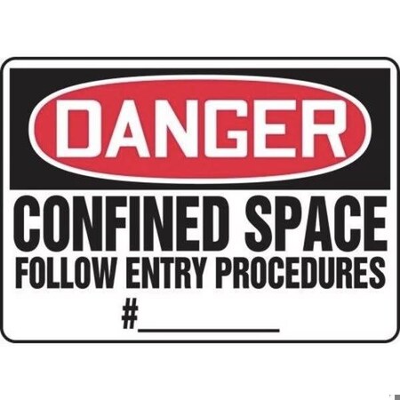 Accuform OSHA DANGER SAFETY SIGN CONFINED MCSP033XT MCSP033XT